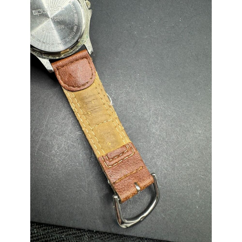 Vintage Men's Silver Tone Puritan 24 Hours Military PUR60562W Date Watch WR 100F - Picture 8 of 8